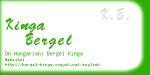 kinga bergel business card